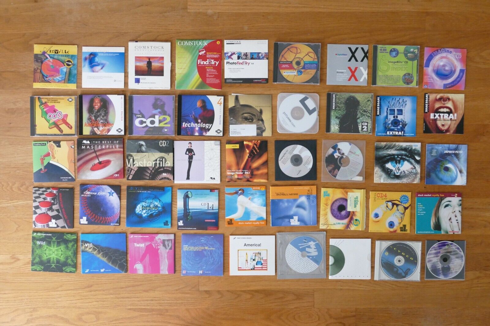 45 CD’s Old School Stock Photography | Illustration Comping Disks (1995 - 2000)