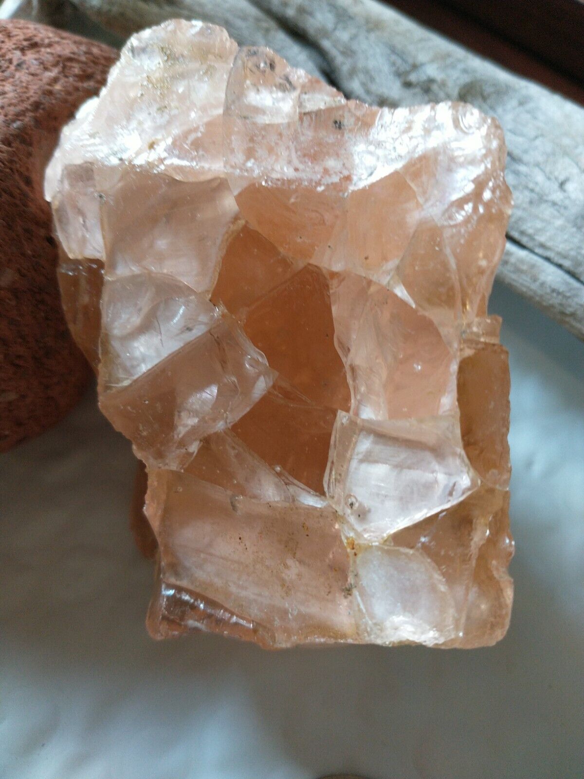 Lady Nellie Monatomic Peach 🍑 Andara glass crystal Mt Shasta 235 gram