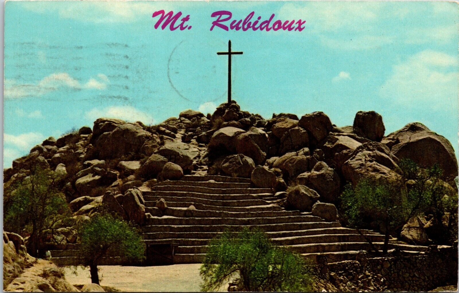 Postcard Summit of Mount Rubidoux Riverside California CA Posted 1963