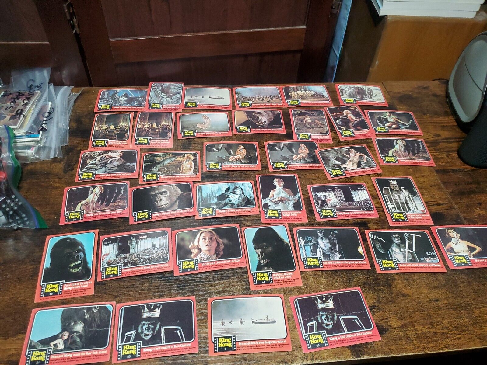 King Kong 1976 Topps Vintage Trading Cards Lot of 36