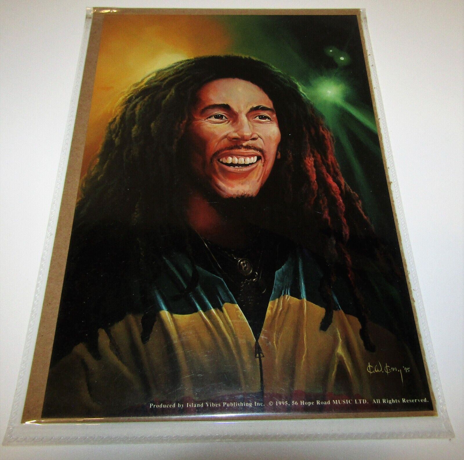 1995 The Bob Marley Legend Island Vibes Case Topper Large Card #1