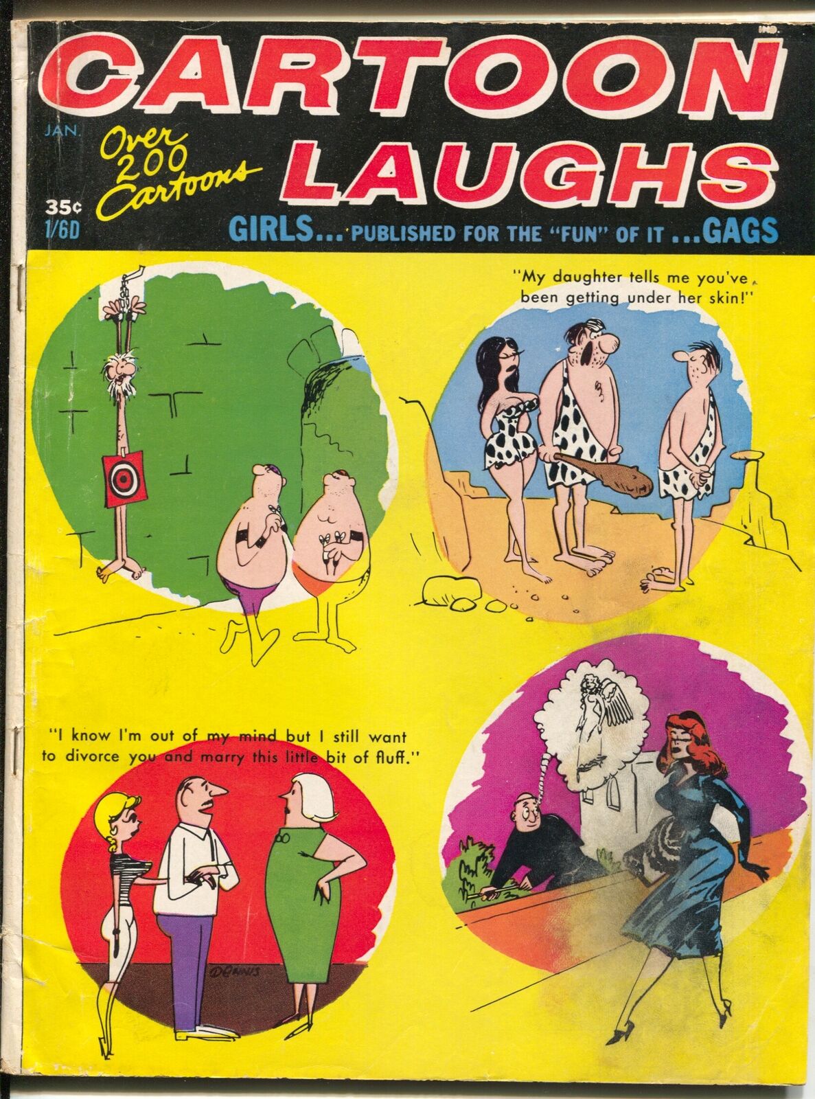 Cartoon Laughs 1/1968-Marvel-Jokes-cartoons-Trogdon-cheesecake-deCarlo-VG