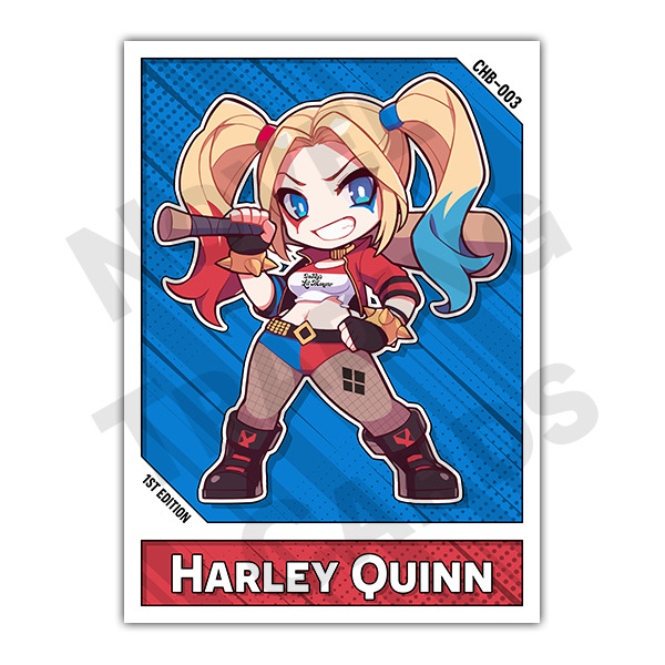 Harley Quinn Chibi Trading Card Custom Collectible ACEO 1st Edition Print