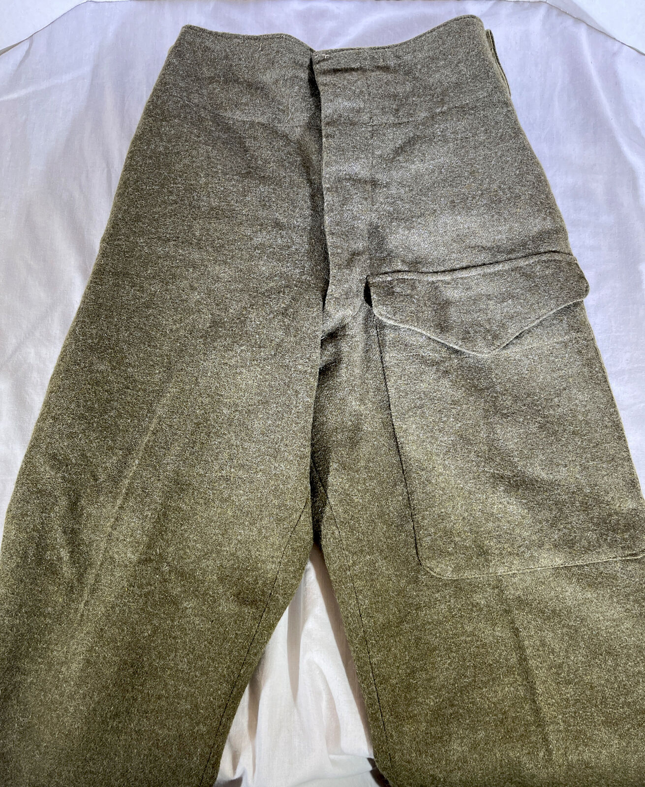 Vintage 1952 “Pattern 37” Battle Dress Trousers Serge Size 3 Bond Clothes Green