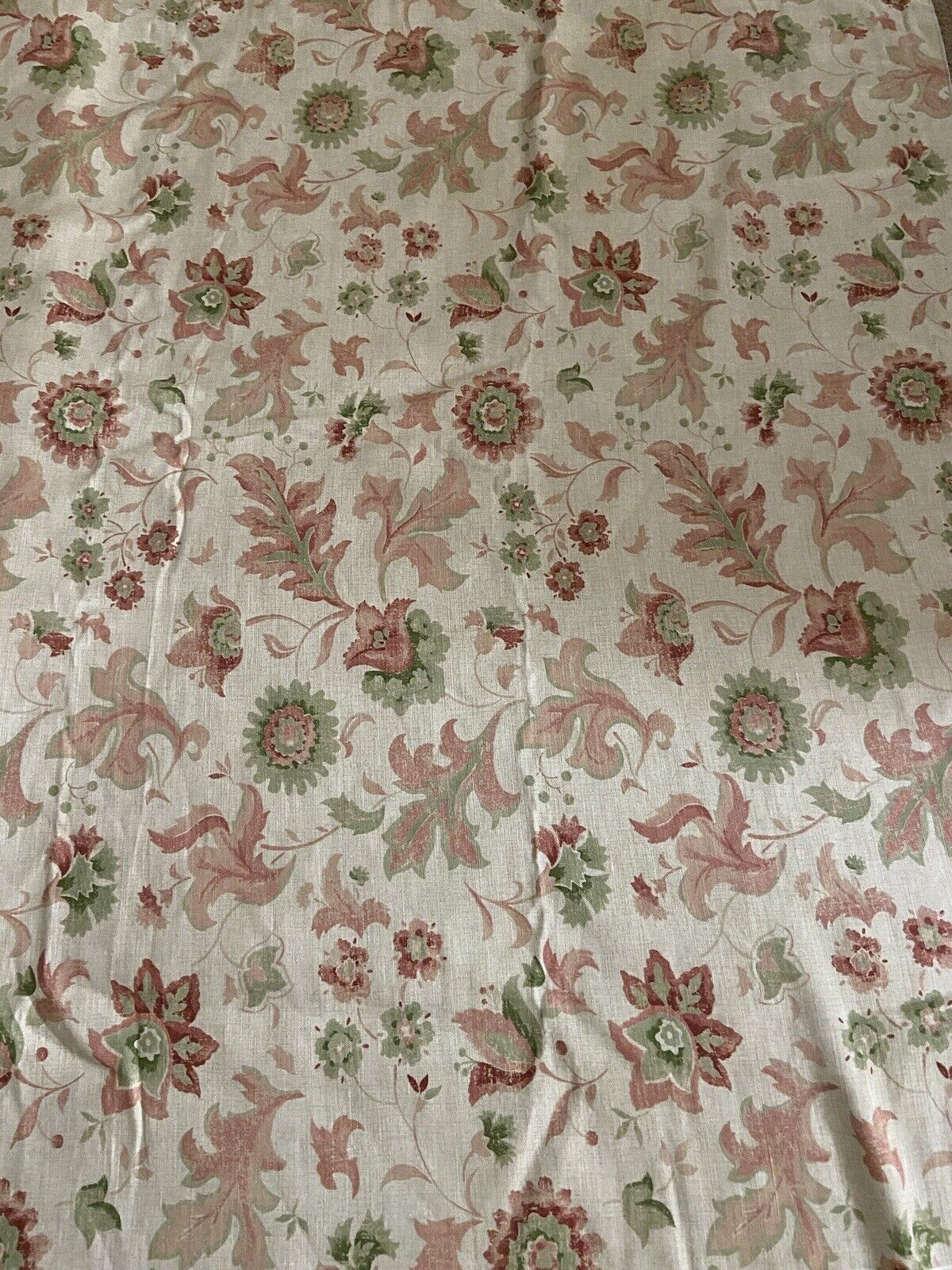 Nina Campbell Floral Print Fabric Tumsong Pattern RARE 8 + continuous yards