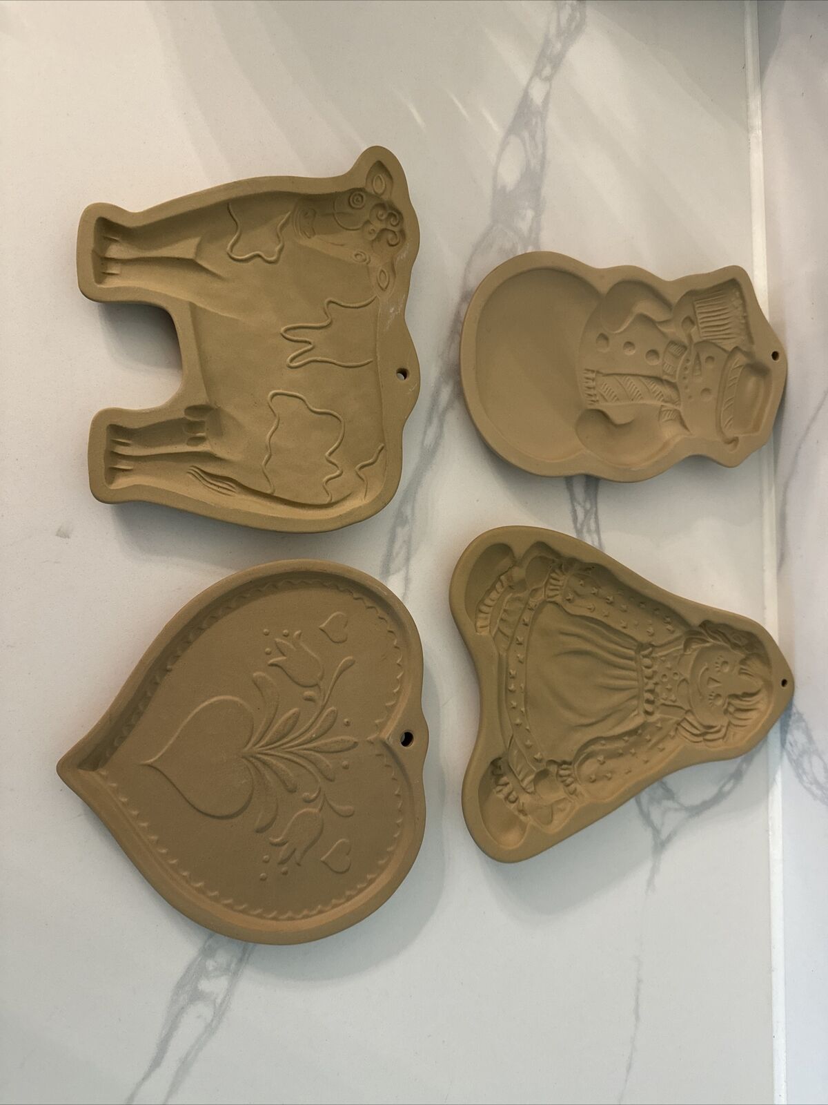 Brown Bag Cookie Art Lot Of 4 Cookie  Mold 1986 Hill Design, Inc.