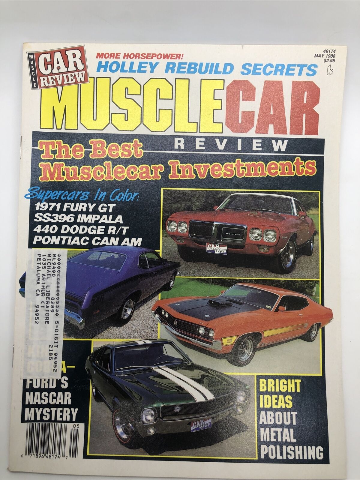 Muscle Car Review magazine May 1988 good condition Mopar Chevy Ford AMC