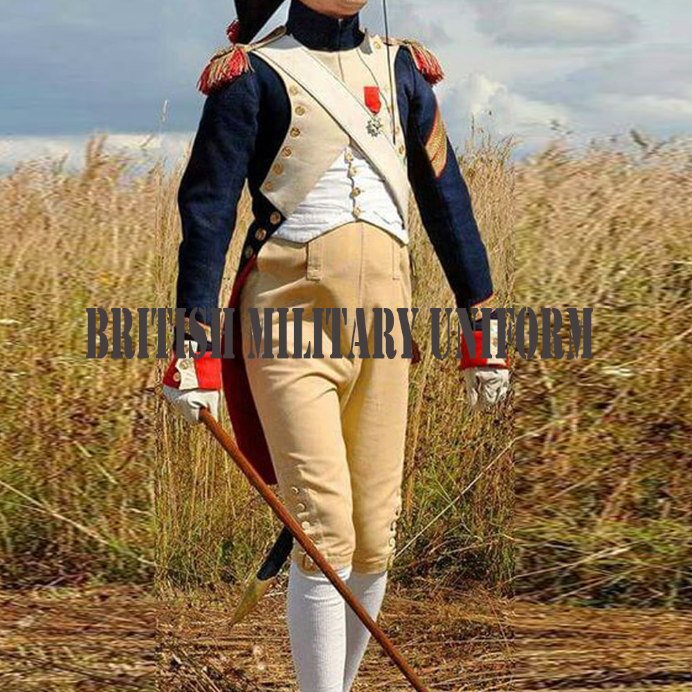 Drum Major French Imperial Guard Infantry Navy Blue Wool Coat Fatima Industries