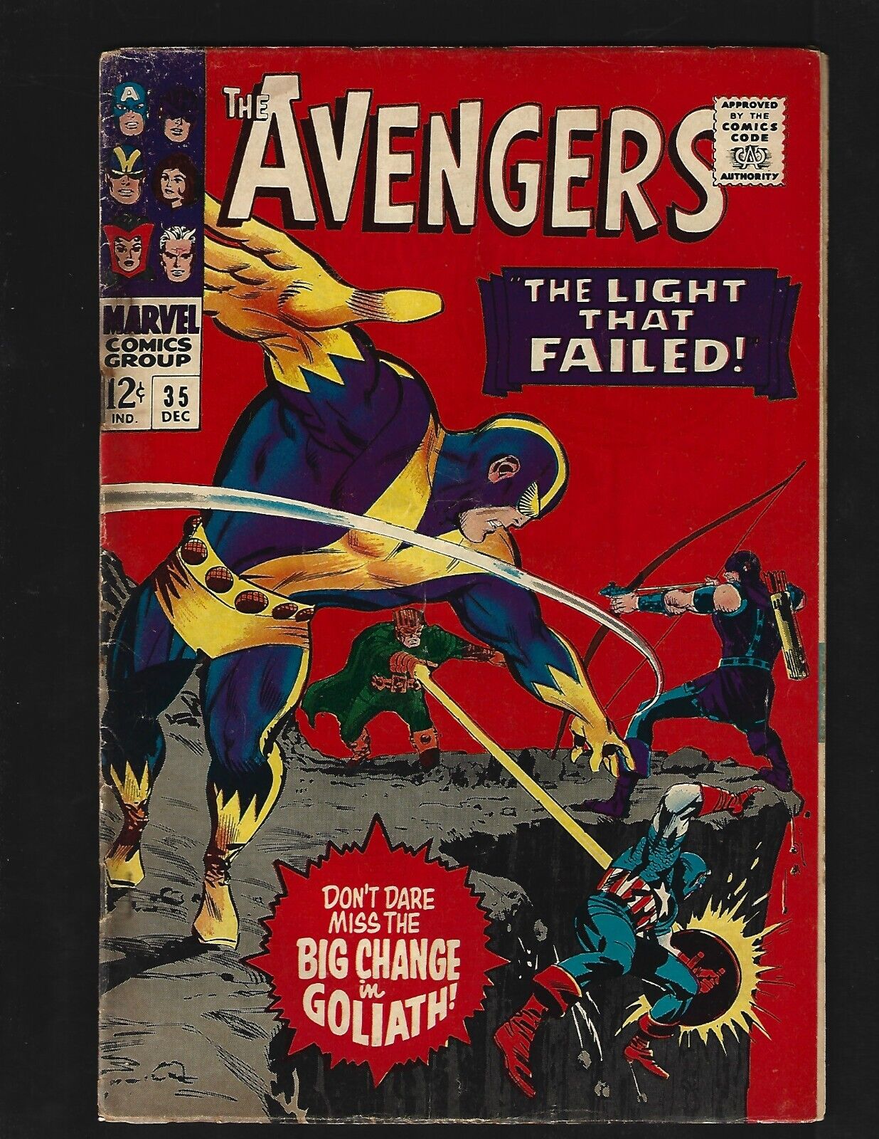 Avengers #35 VG 2nd Living Laser Early Bill Foster (Black Goliath) Black Widow