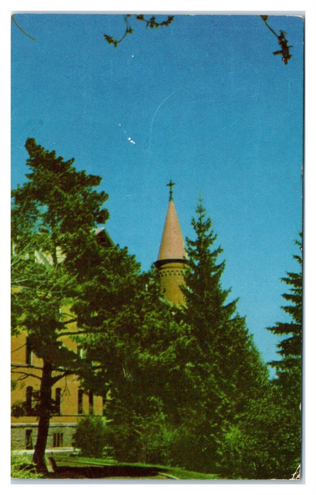 1950s St. Cecilia Hall Tower, College of St. Benedict, St. Joseph, MN Postcard