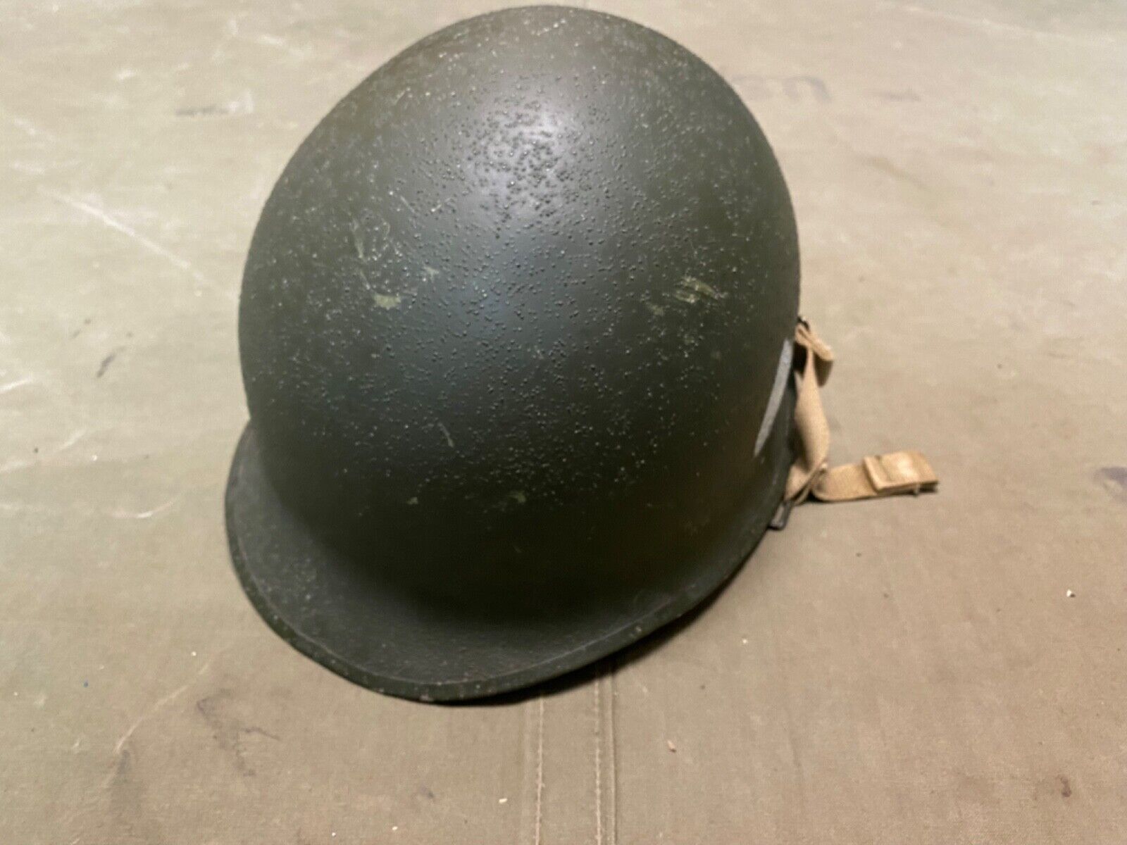 WWII US ARMY AIRBORNE PARATROOPER RESTORED M1C FRONT SEAM JUMP HELMET SHELL