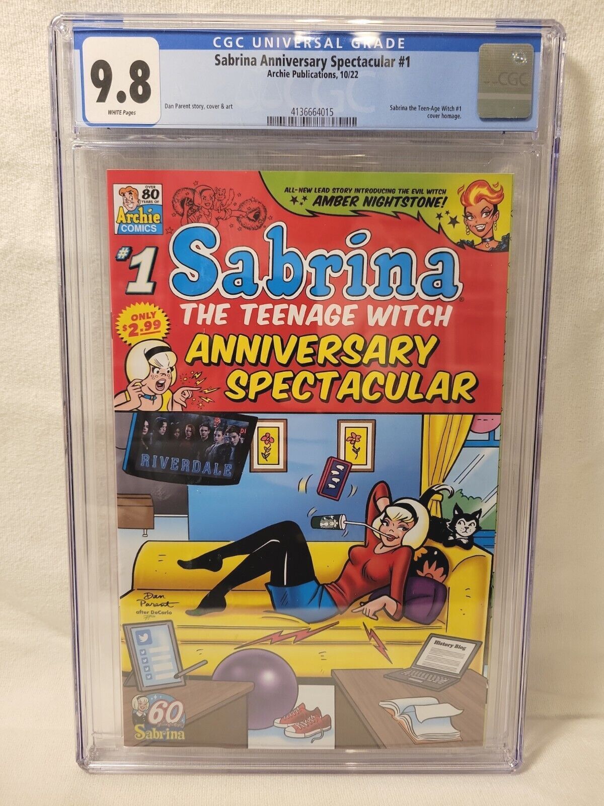 Sabrina Anniversary Spectacular Comic #1 CGC 9.8. 1st app Amber Nightstone.