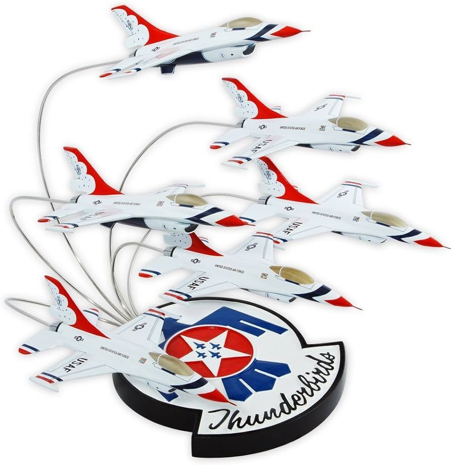 USAF Lockheed Martin F-16 Thunderbirds Desk 6 Model Airplane ES 1/72 Formation