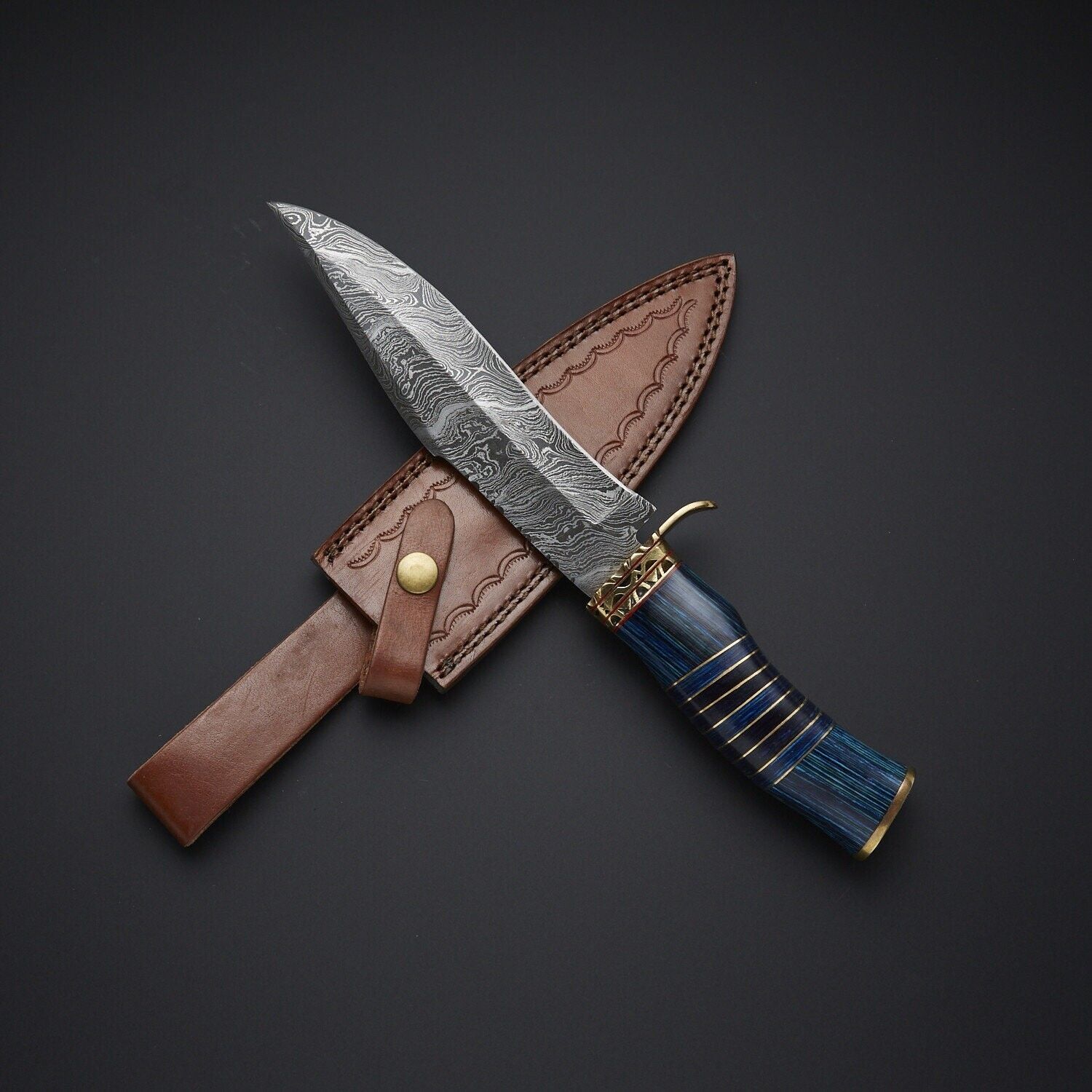Custom Hand Forged Damascus Steel Blade, 12.0\