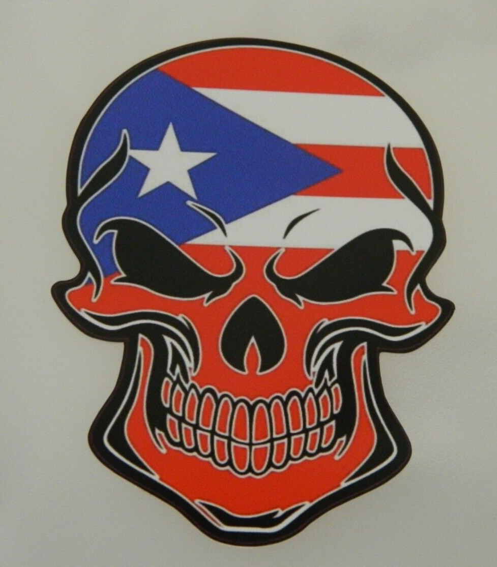 One Puerto Rico Skull Decal Sticker Car Truck Window Bumper Outdoor Vinyl 5\