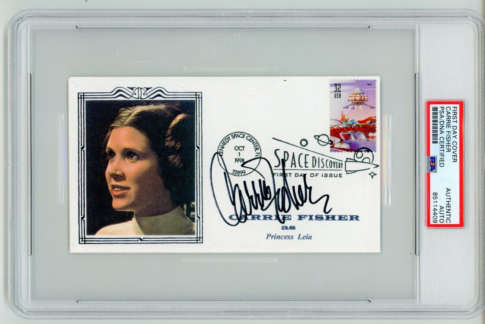 Carrie Fisher ~ Signed Autographed Star Wars First Day Cover ~ PSA DNA Encased