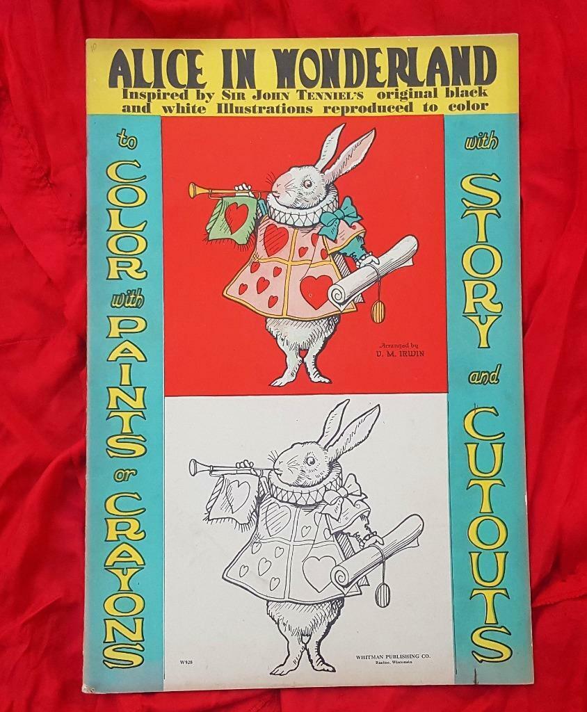 Scarce 1930 Alice in Wonderland Story and Cutouts FIRST EDITION Lewis Carroll