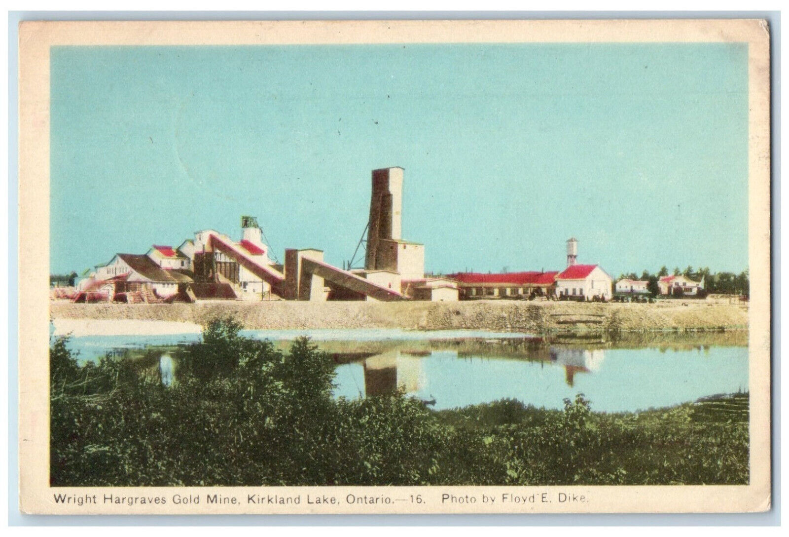 c1950\'s Wright Hargraves Gold Mine Kirkland Lake Ontario Canada Postcard