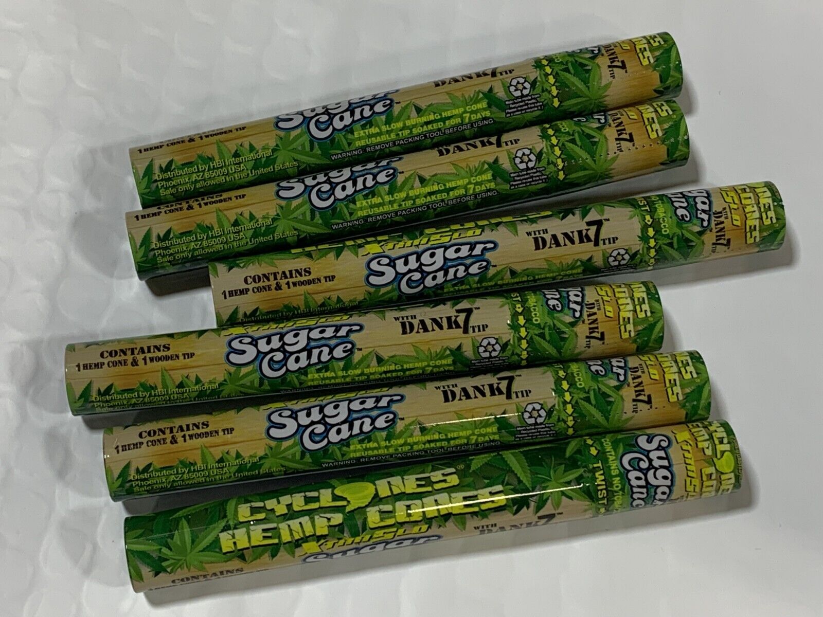 6 PACKS Cyclones SUGAR CANE Flavored XTRASLOW Toasted HMP Cones
