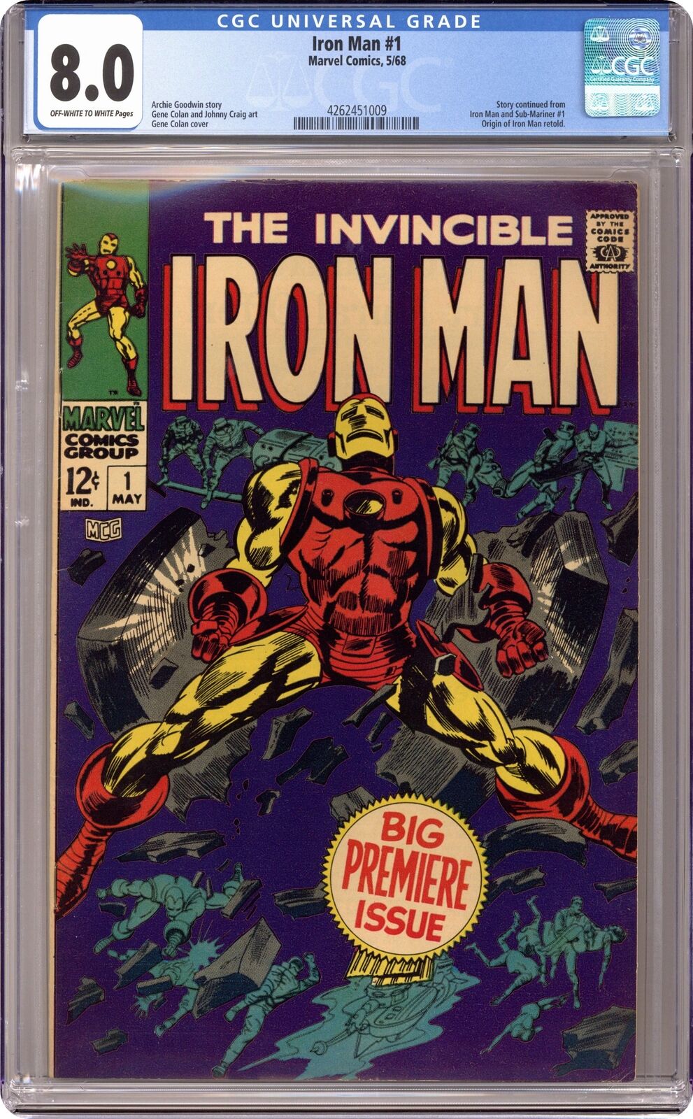 Iron Man #1 CGC 8.0 1968 4262451009