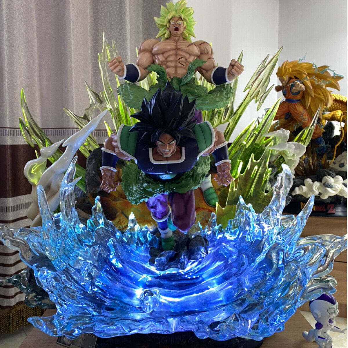 OI Studio Dragon Ball Z Super Saiyan Broli Statue Full Painted Figure Led Light