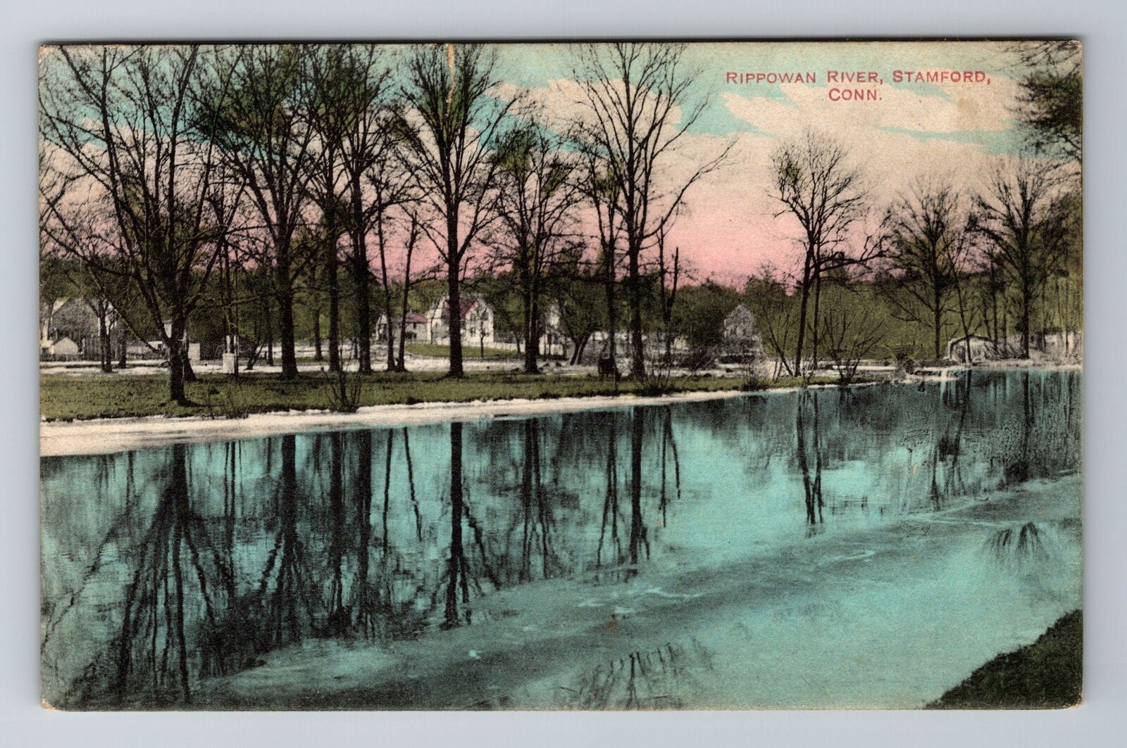 Stamford CT-Connecticut, Rippowan River, Antique, Vintage Souvenir Postcard