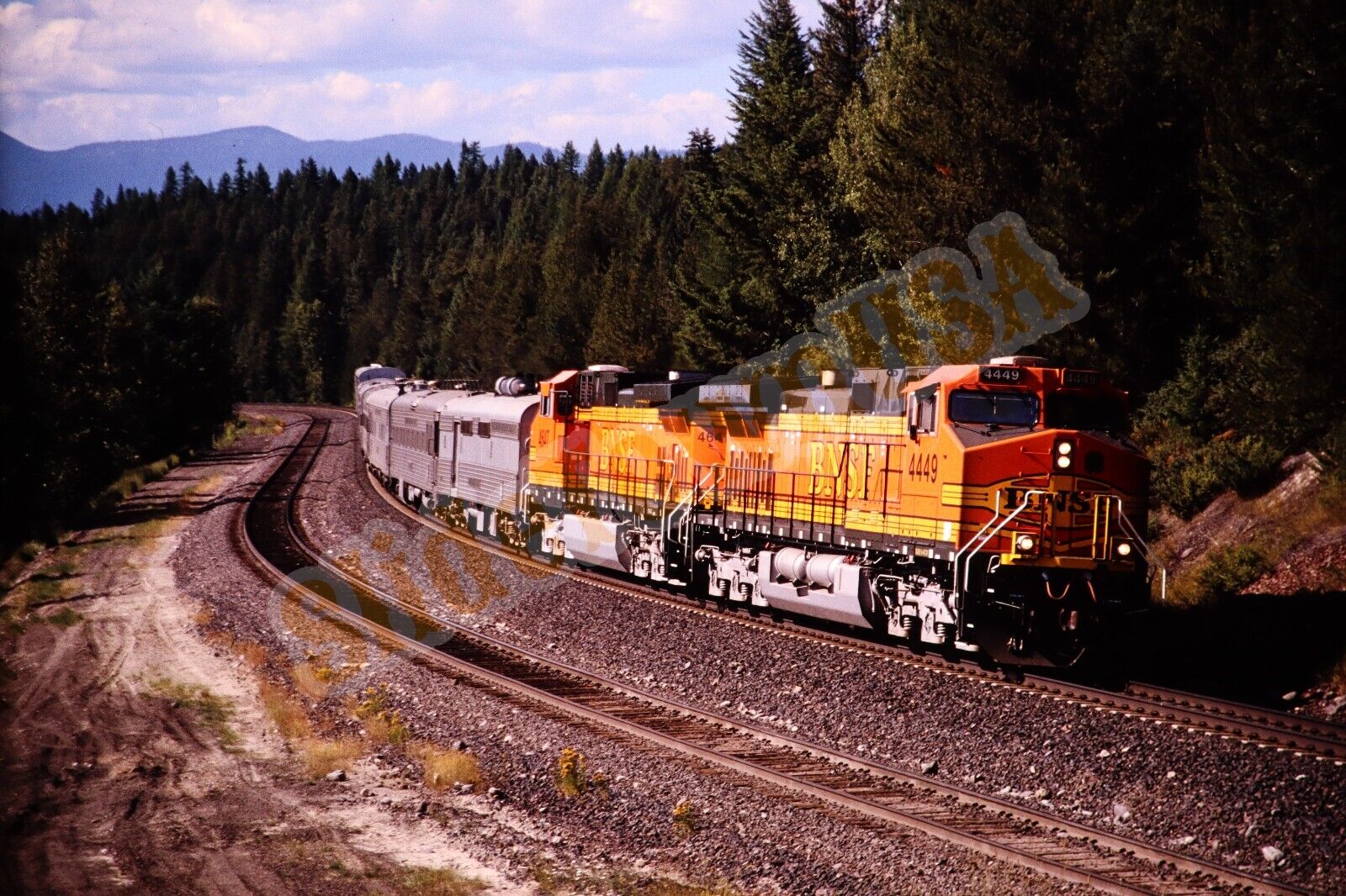 Vtg 2000 Train Slide 4449 4647 BNSF Engine X4P137