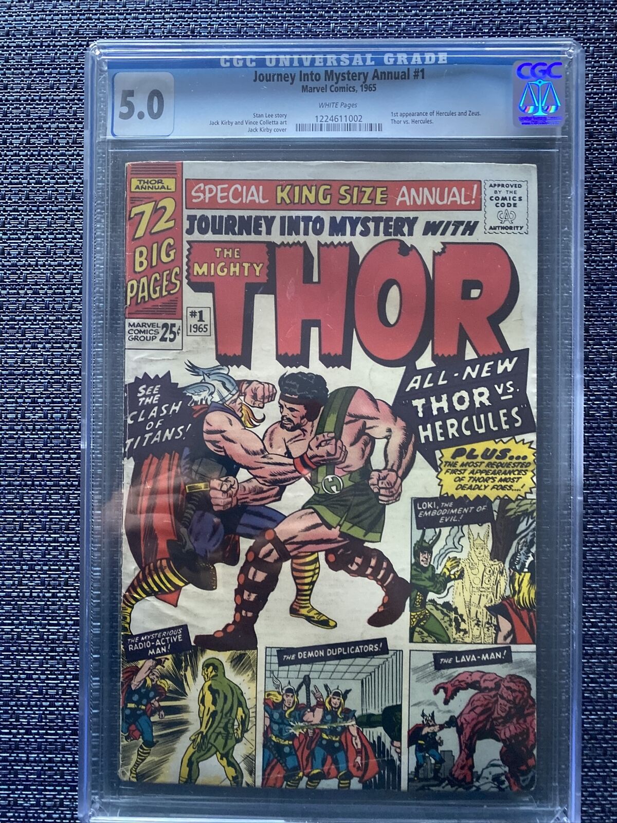 Journey Into Mystery Annual #1 - CGC 5.0 1st Appearance of Hercules/Zeus