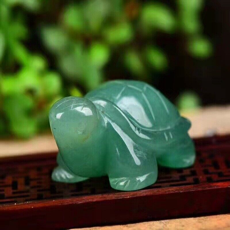 Natural Quartz Longevity Turtle Carved Crystal Energy Healing Mineral Decor Gift