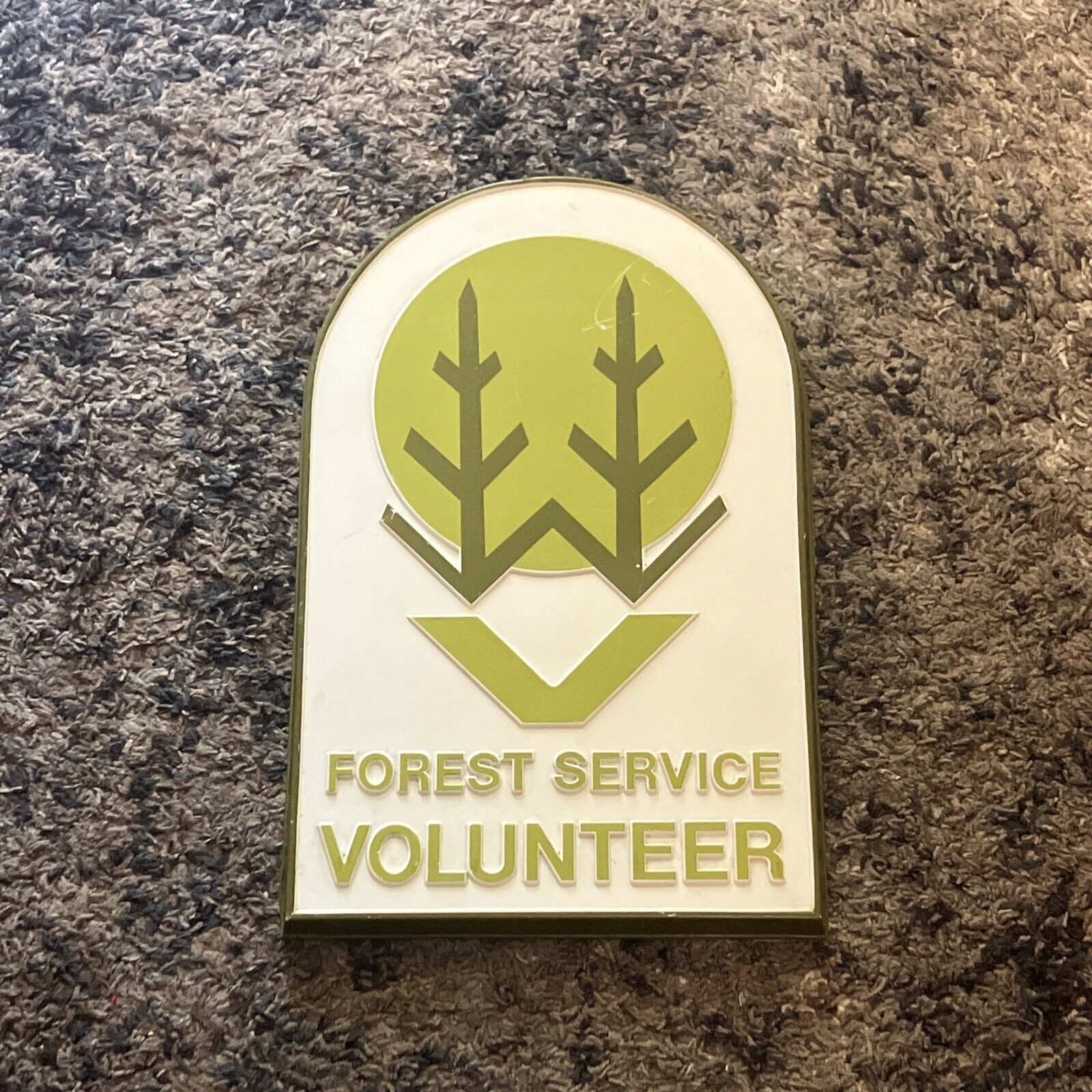 VINTAGE Forest Service Volunteer Plastic SIGN NATIONAL PARK FOREST SERVICE VTG