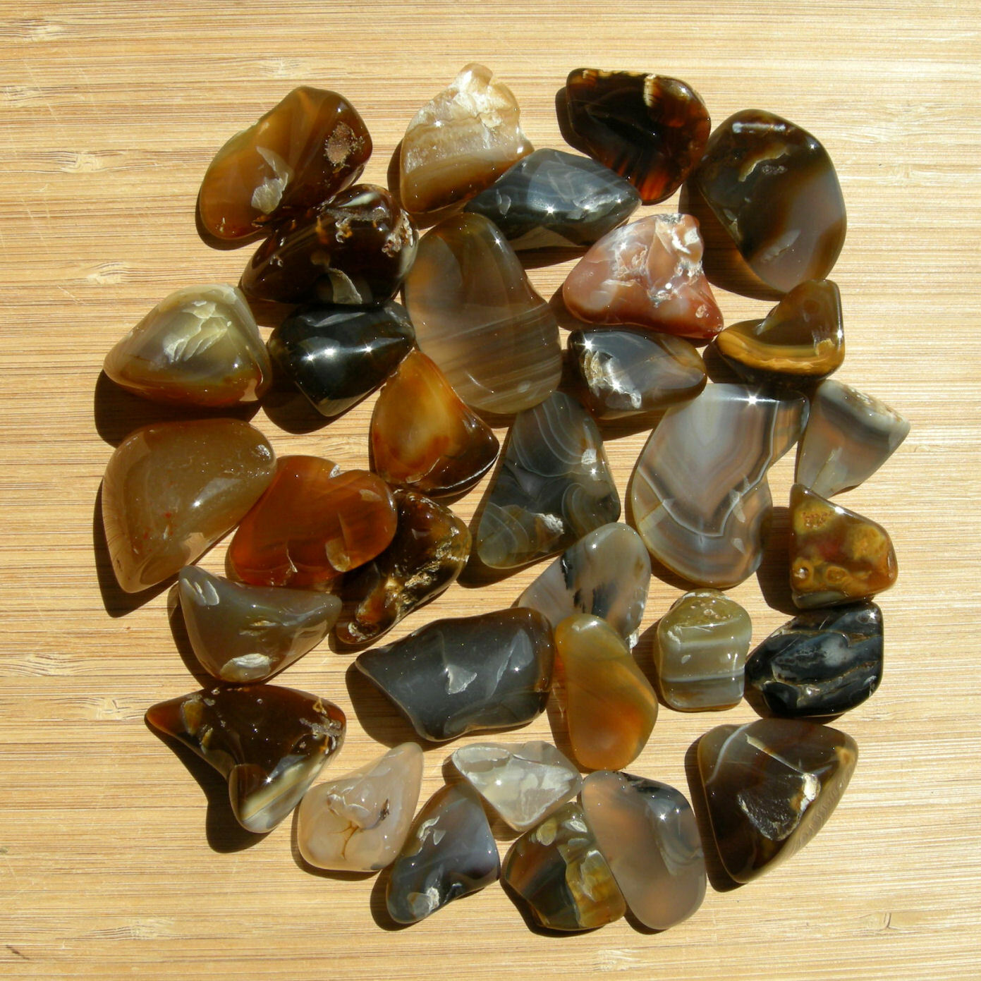 1LB Lot Agate Crystals Mixed Tumbling Seconds Natural Color Stones Rough Spots