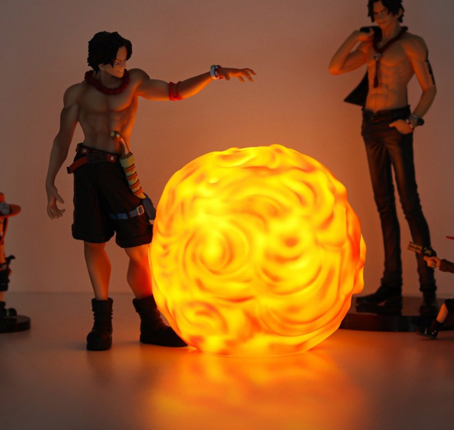 One Piece  Ace Fireball Mood Lamp Rechargeable Wireless