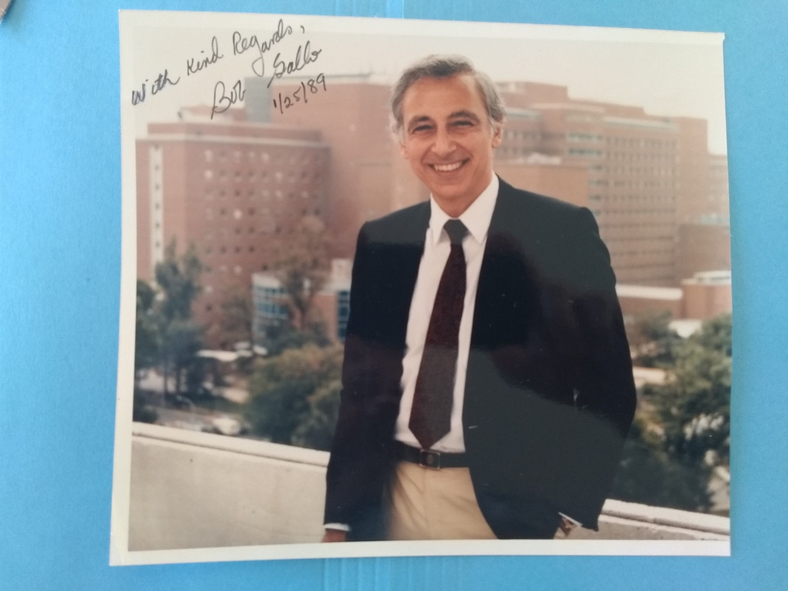 Robert Gallo C0- Discovered HIV AIDS Biomedical Researcher Signed Autographed