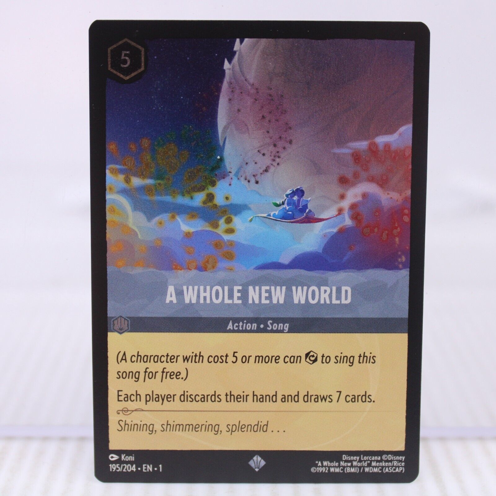 B2 Lorcana TCG Card First Chapter A Whole New World Super Rare Foil 195/204