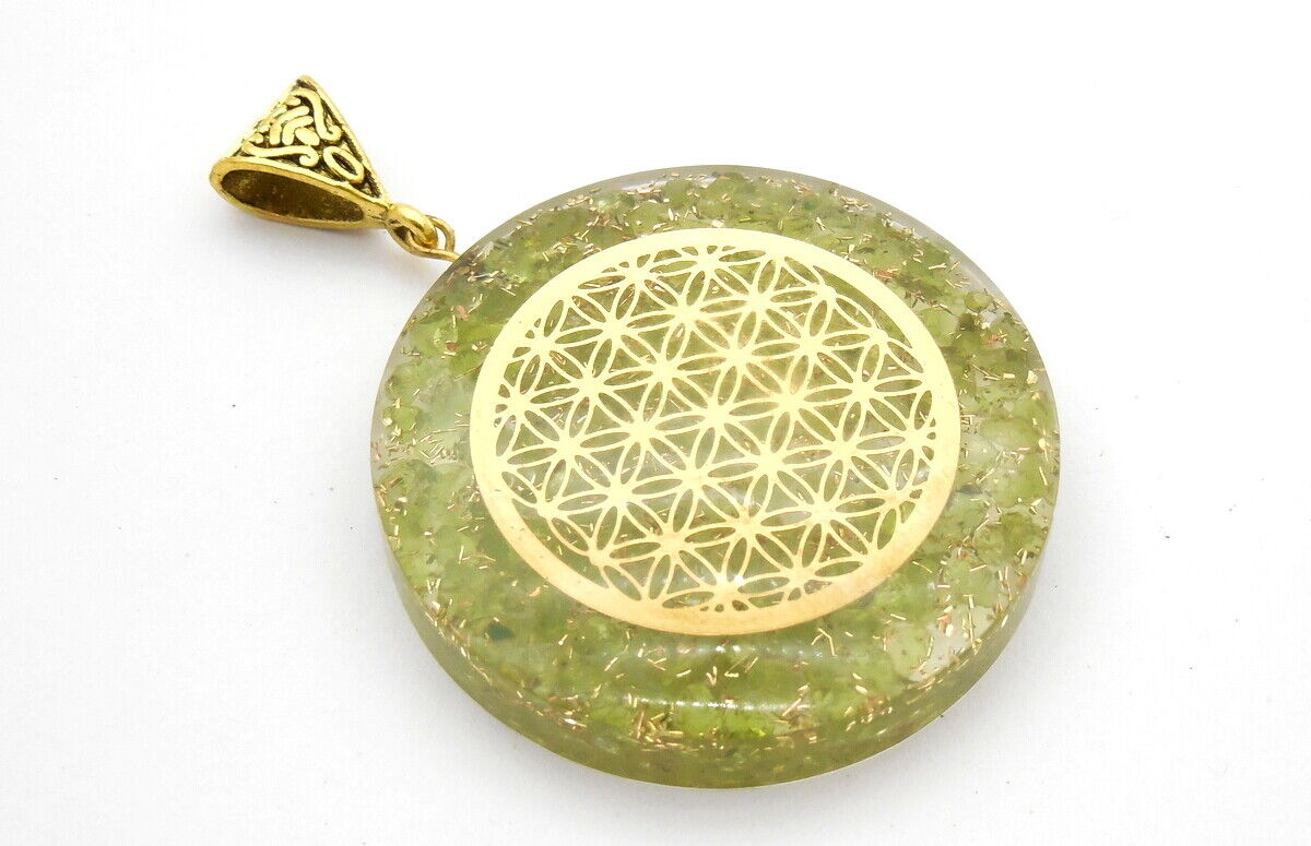 Peridot Chips Healing Disease Curer Pendant EMF Protection Wealth Booster Luck 