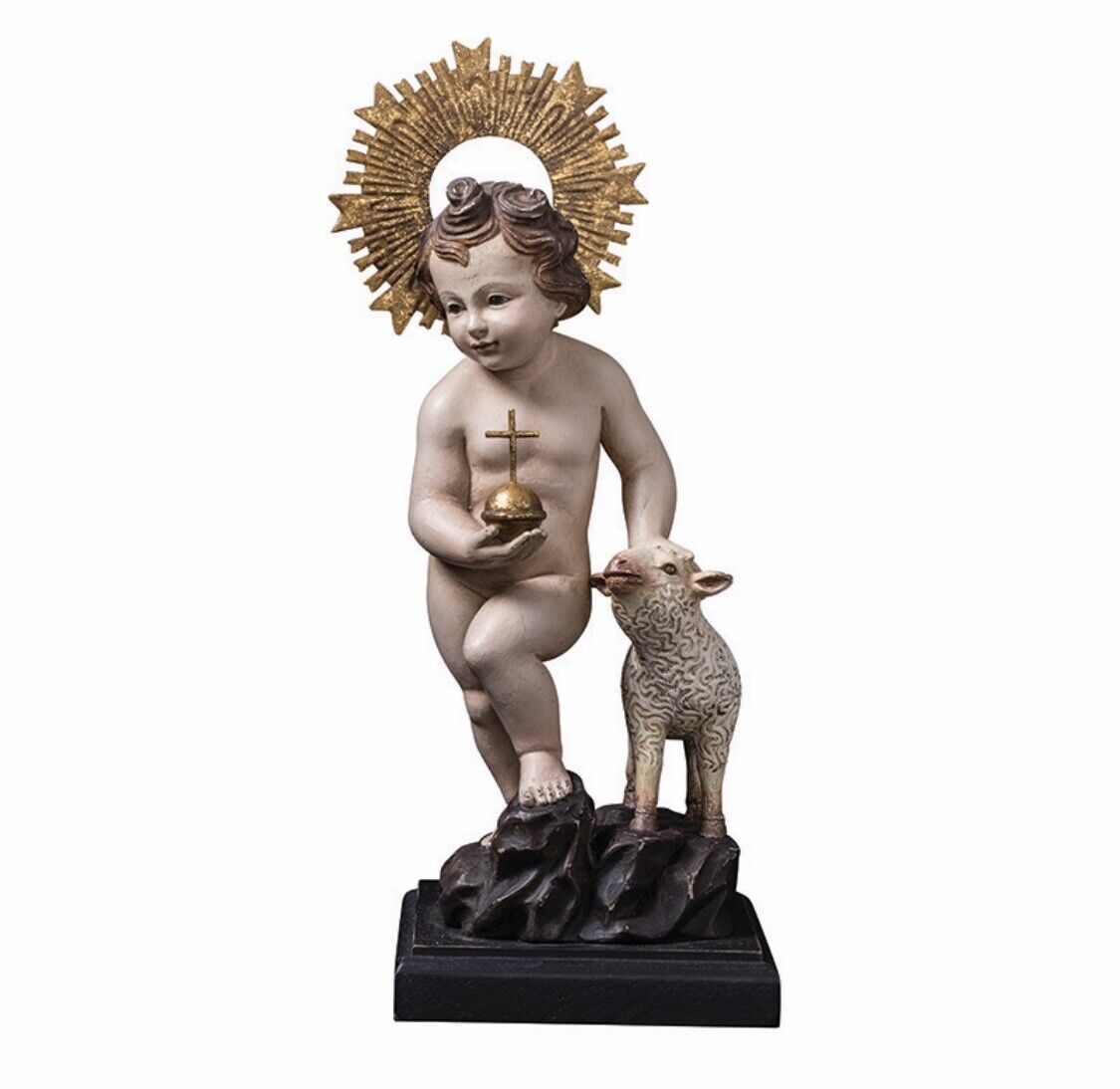El Nino Jesus Statue and lamb 15 1/2