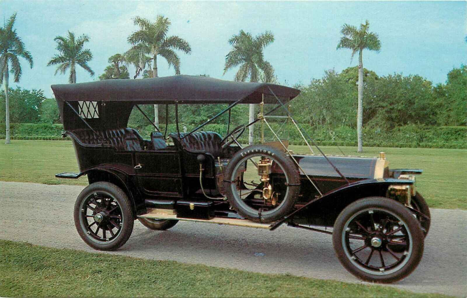 1909 Stevens Duryea Antique Car Music Yesterday Sarasota FL Postcard