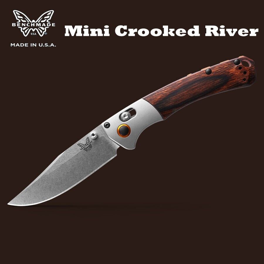 Benchmade 15085-2 MINI CROOKED RIVER CPM-S30V Camping Hunting Folding Knife