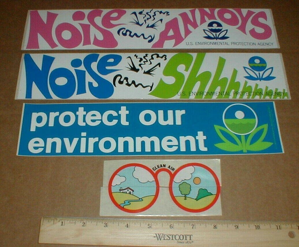 4 vtg NOS 1972 ecology Noise Annoys Pollution hippie humor 13\