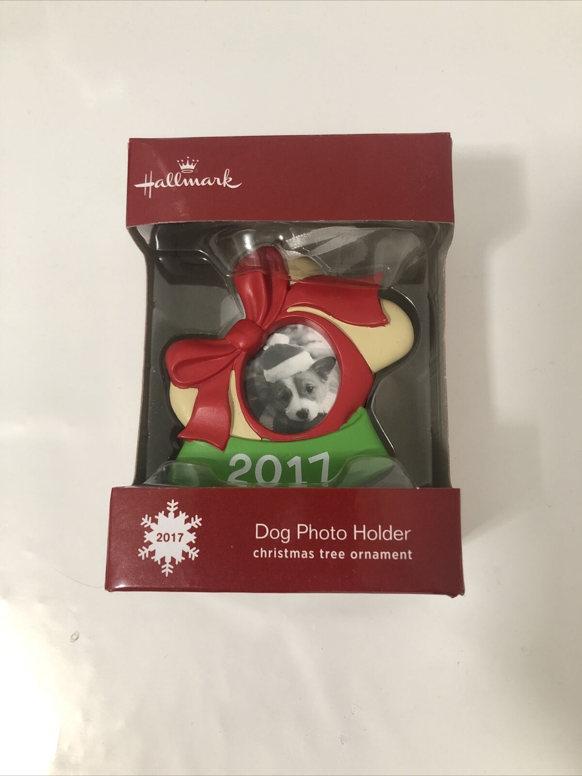 Hallmark Dog Puppy Photo Holder 2017 Christmas Tree Ornament