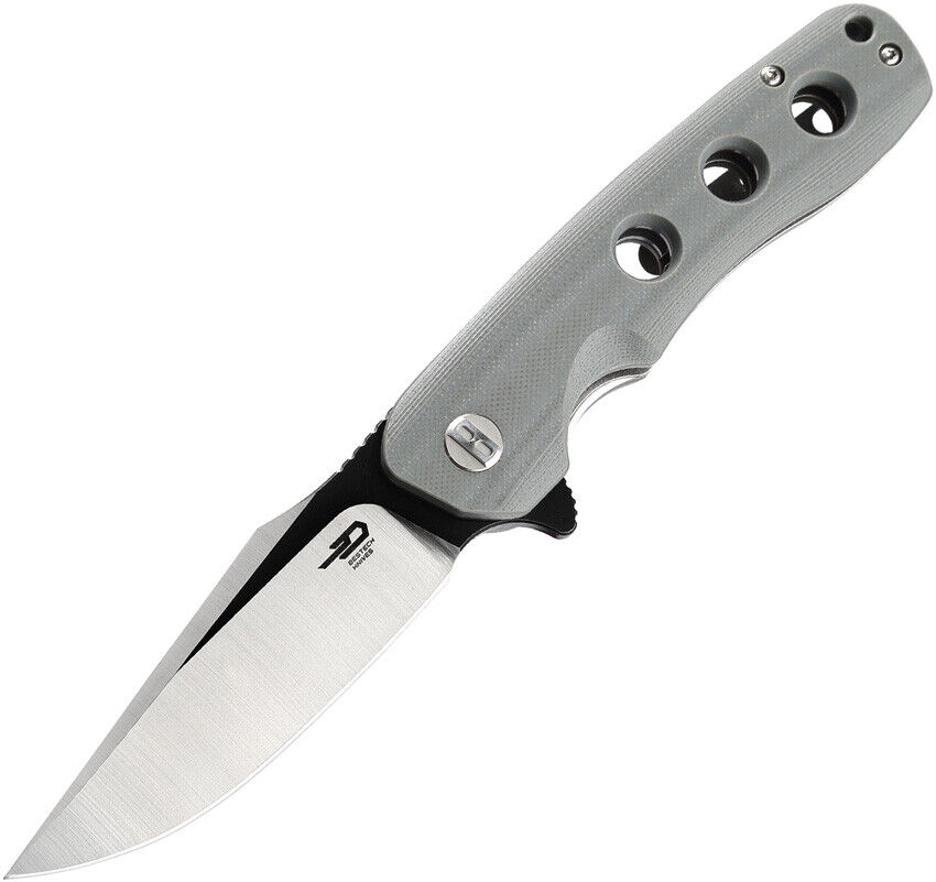 Bestech Knives Arctic Linerlock Gray G10 Folding D2 Steel Pocket Knife G33C1