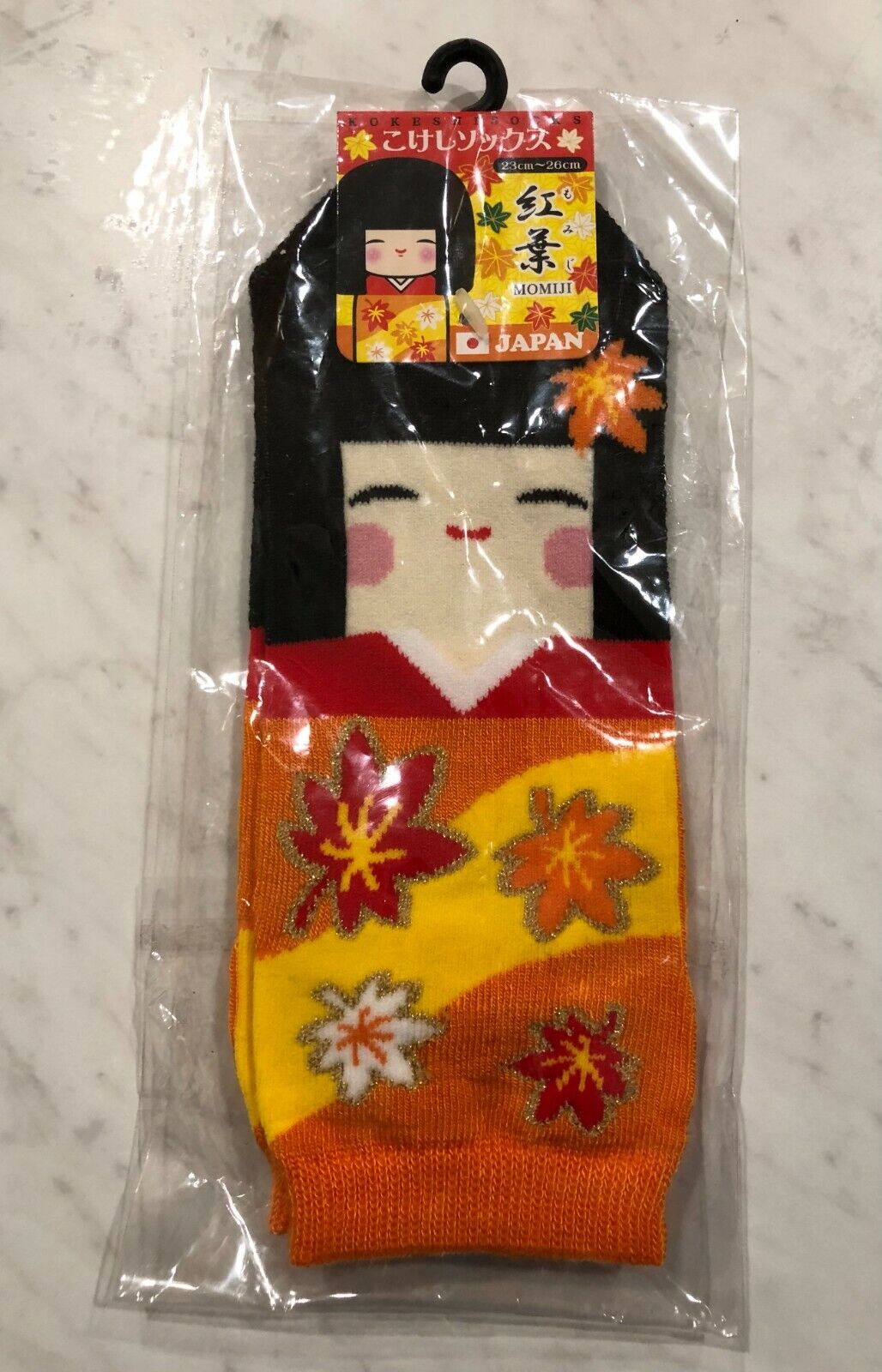 Kokeshi Socks 23cm-26cm Momiji Japan