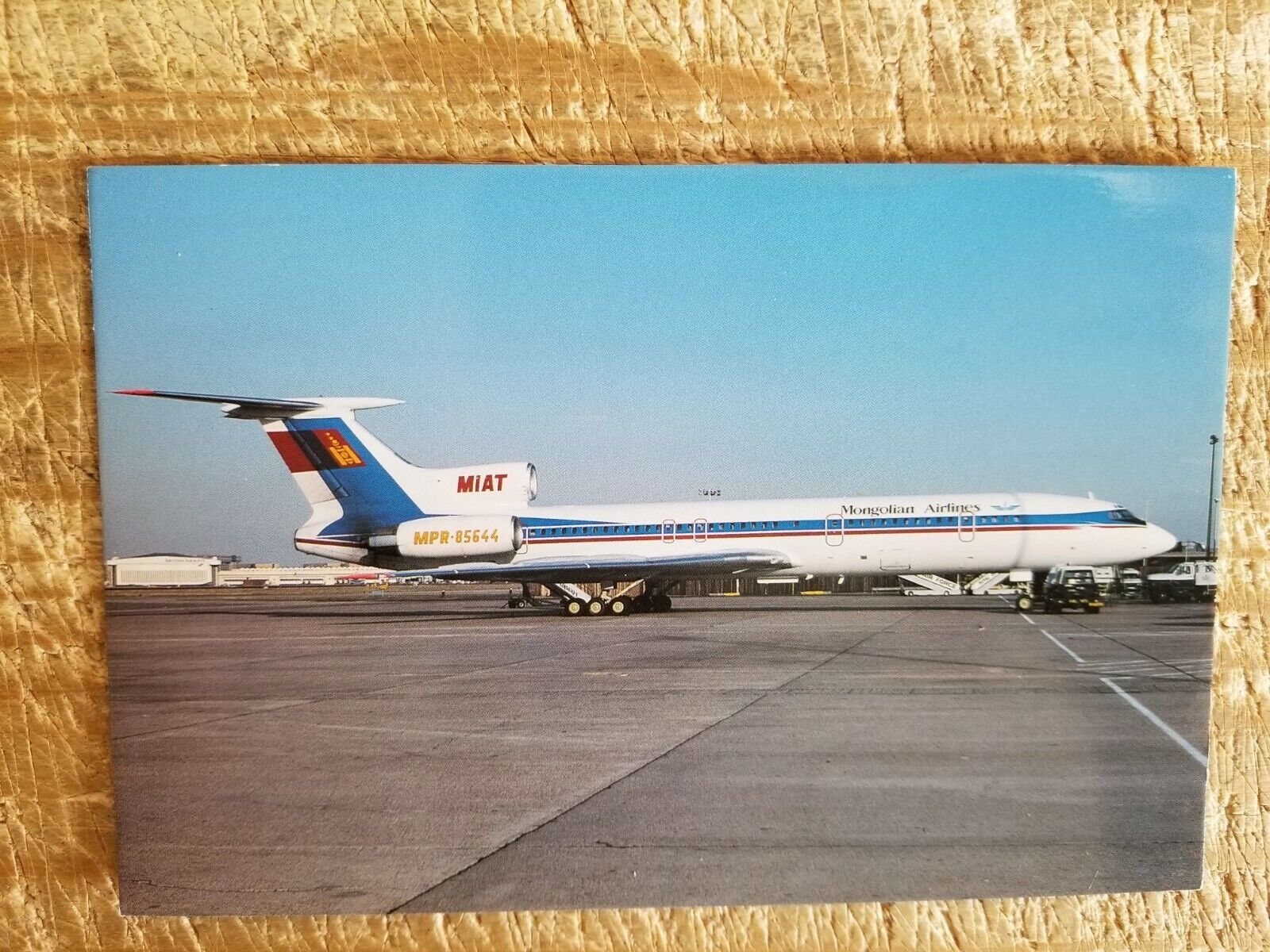 Airline Mongolian Airlines Tupolev Tu-154B MPR85644 Vtg Unused Postcard*P7