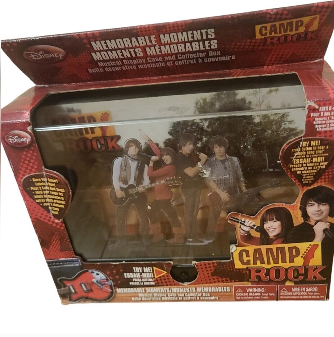 New Disney Channel Camp Rock Memorable Moments Musical Display Case & Collector