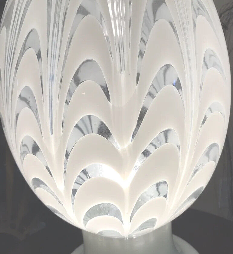 Murano VETRI Blown Glass EGG LAMP 1970s MCM *Unique*
