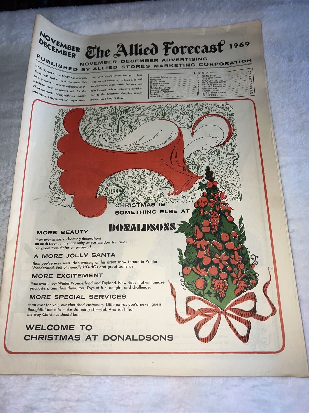 vintage newspaper The Allied Forecast 1969 Christmas at Donaldsons fd86