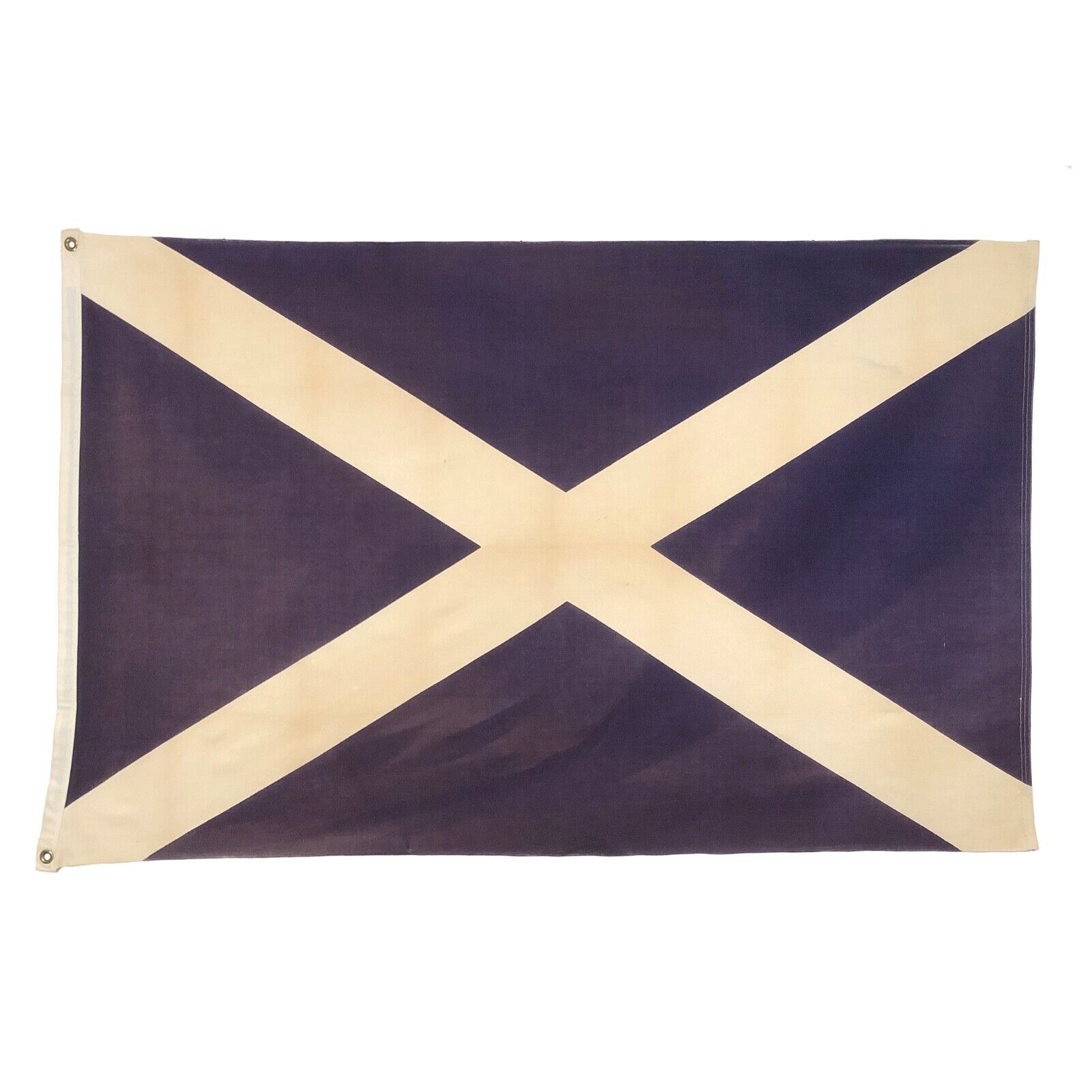 Vintage Cotton Scottish Flag Nautical Cloth Textile Art Scotland St Andrew Cross