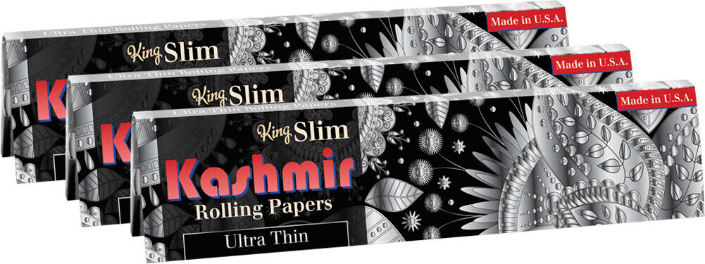 Kashmir Ultra Thin King Slim Rolling Papers - 3-pack