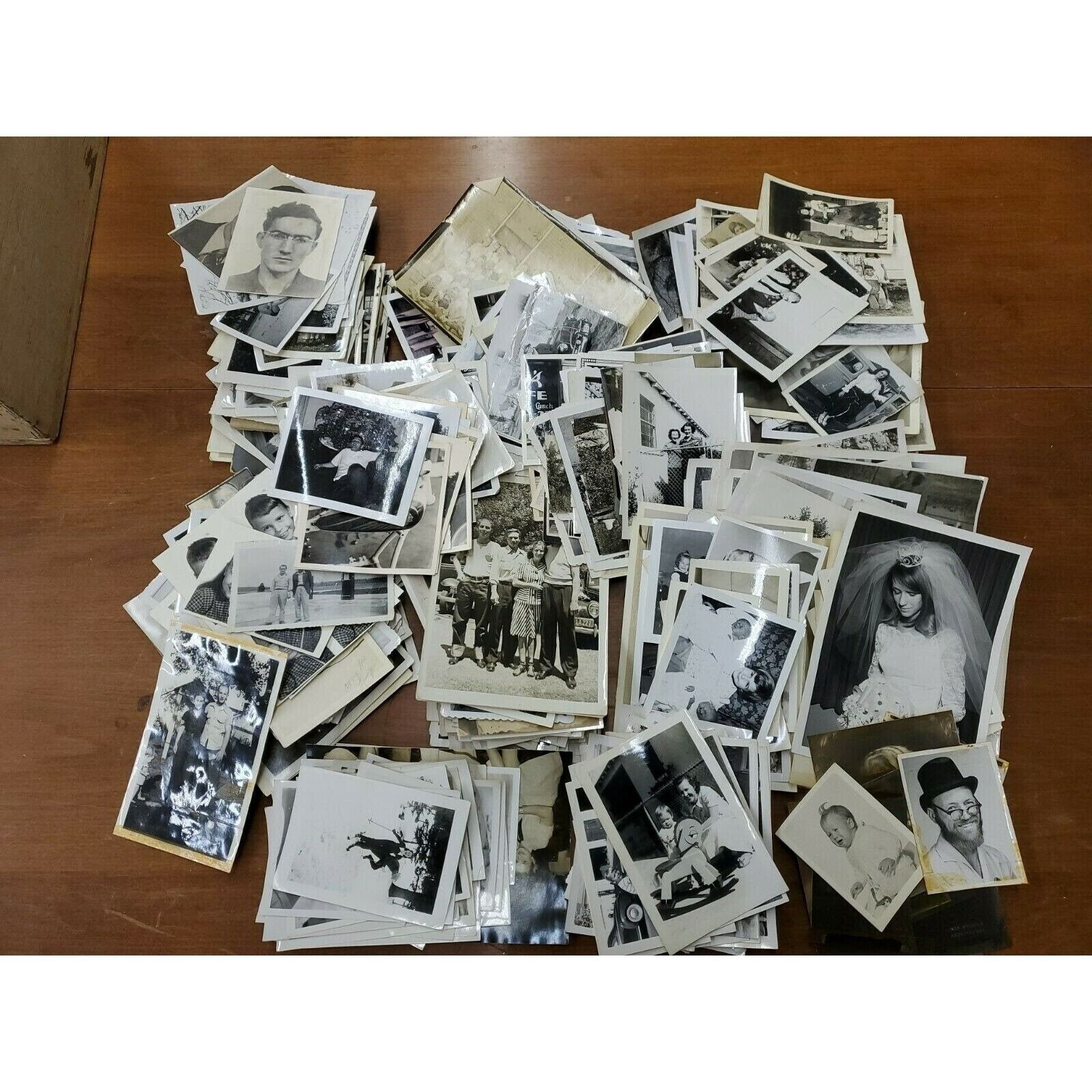 Lot OF 100 Original Random Found Old Photographs  B&W Vintage Snapshots
