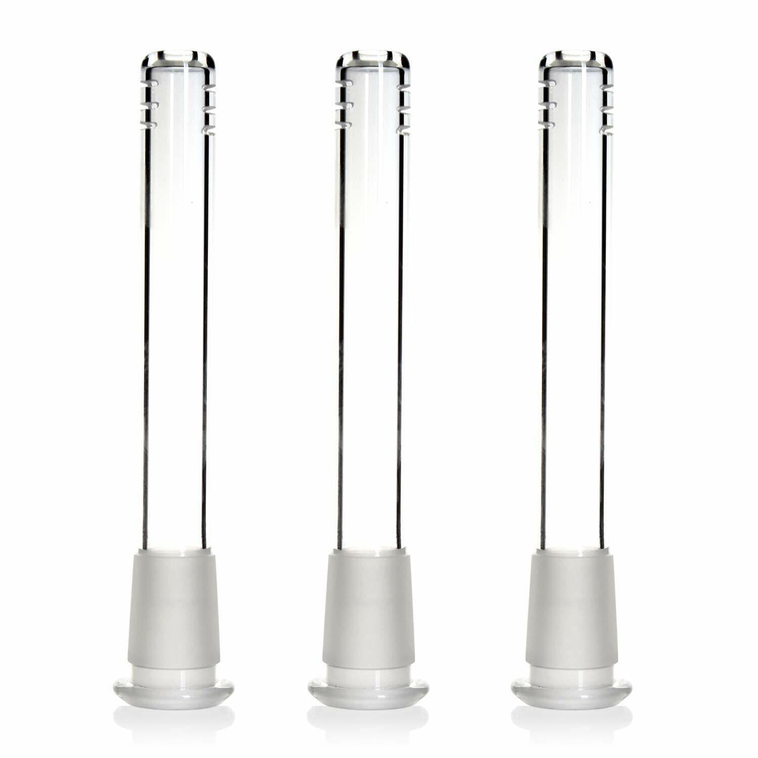 4.5 inches 18mm by 14mm Stem Clear Scientic Glass Tube Downstem Adapter 3pcs